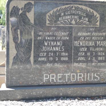 PRETORIUS Wynand Johannes 1914-1988 &amp; Hendrina Mara VILJOEN 1924-1963