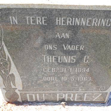 PREEZ Theunis C., du 1894-1963