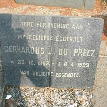 PREEZ Gerhardus J., du 1903-1969
