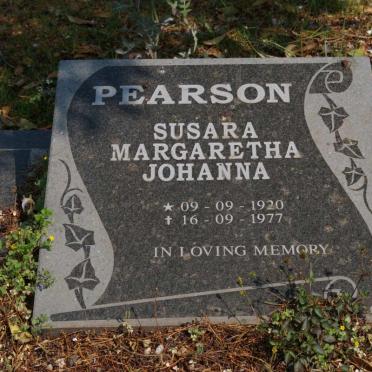 PEARSON Susara Margaretha Johanna 1920-1977