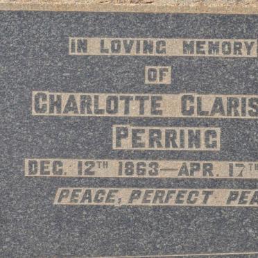 PERRING Charlotte Clarissa 1863-1948