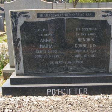 POTGIETER Anna Maria 1901-1979 :: POTGIETER Hendrik Cornelius 1920-1971 