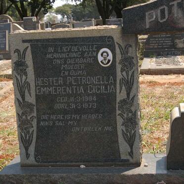POTGIETER Hester Petronella Emmerentia Cicilia 1904-1973