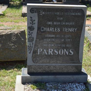PARSONS Charles Henry 1925-1957