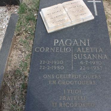 PANGANI Cornelio 1920-1980 &amp; Aletta Susanna 1930-1987