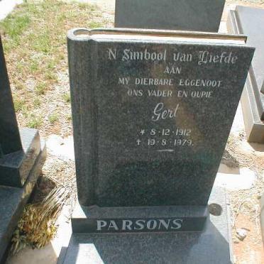 PARSONS Gert 1912-1979