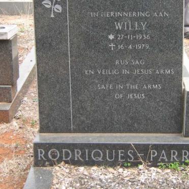 PARREIRA Willy, RODRIQUES 1936-1979