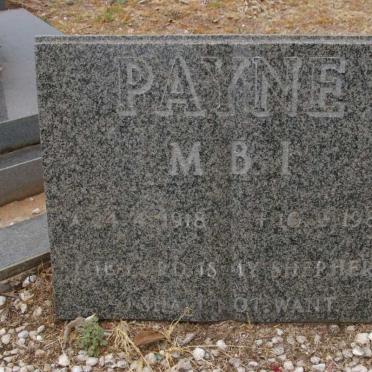 PAYNE M.B.I. 1918-1988