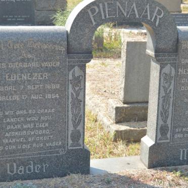 PIENAAR Ebenezer 1889-1954 &amp; Hester Dorothea 1892-1954