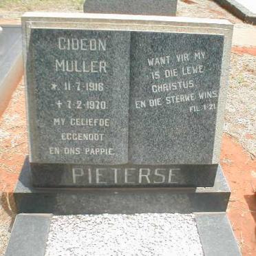 PIETERSE Gideon Muller 1916-1970