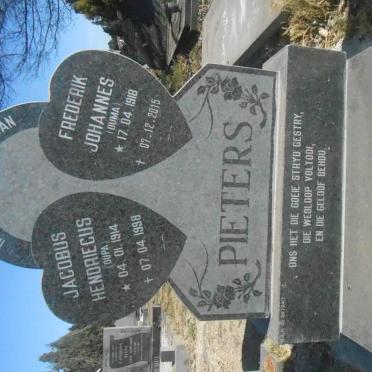 PIETERS Jacobus Hendriecus 1914-1998 &amp; Frederik Johannes 1918-2015