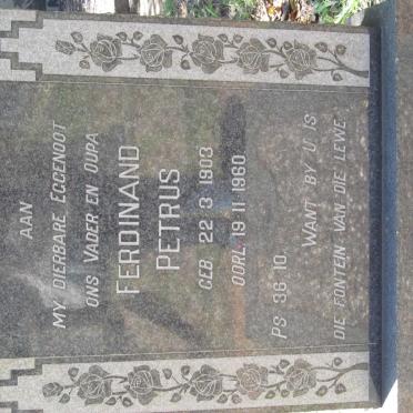 PIETERSE Ferdinand Petrus 1903-1960