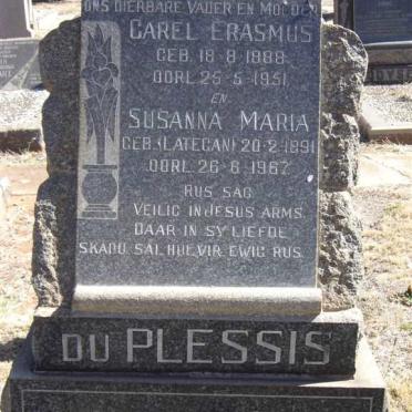 PLESSIS Carel Erasmus, du 1888-1951 &amp; Susanna Maria LATEGAN 1891-1967