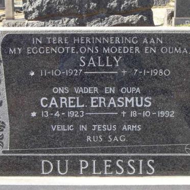 PLESSIS Carel Erasmus, du 1923-1992 &amp; Sally 1927-1980