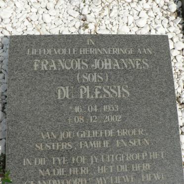 PLESSIS Kasper Jan Hendrik, du 1923-1982 &amp; Aletha 1926-2002 :: DU PLESSIS Francois Johannes 1953-2002