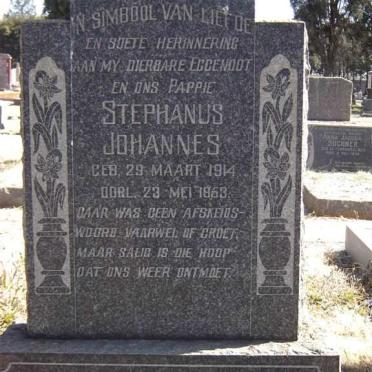 PLESSIS Stephanus Johannes, du 1914-1953