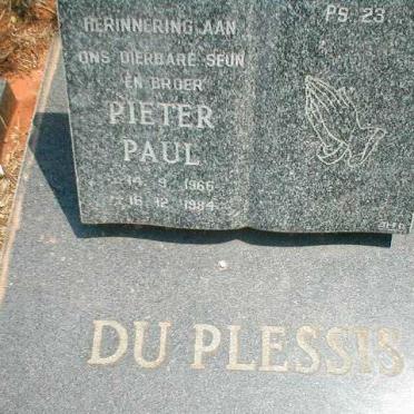 PLESSIS Pieter Paul, du 1966-1984