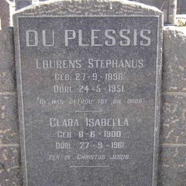 PLESSIS Lourens Stephanus, du 1896-1951 &amp; Clara Isabella 1900-1961