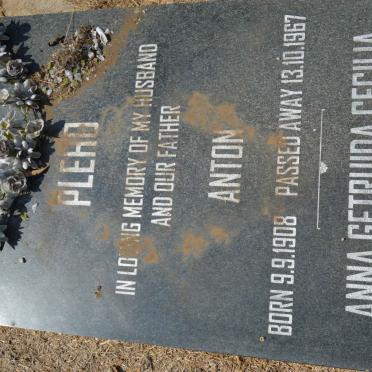 PLEHO Anton 1908-1967 &amp; Anna Getruida Cecilia 1932-2014