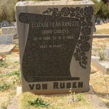 RÜBEN Elizabeth Antoinette, von nee GODLEY 1898-1955