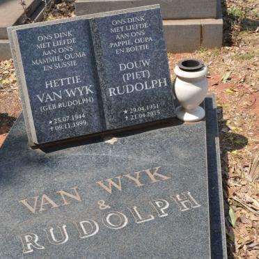RUDOLPH Douw 1951-2015 :: VAN WYK Hettie nee RUDOLPH 1944-1999