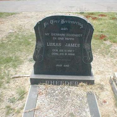 RHEEDER Lukas James 1927-1969