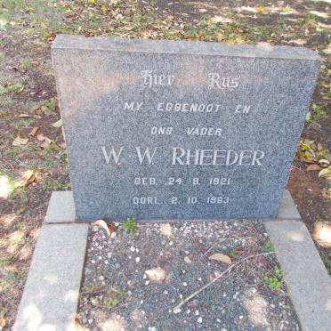 RHEEDER W.W. 1921-1963
