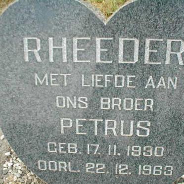 RHEEDER Petrus 1930-1963