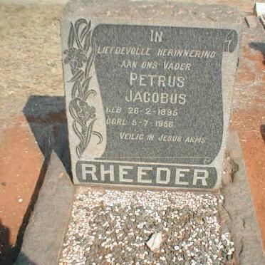 RHEEDER Petrus Jacobus 1895-1956