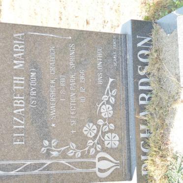 RICHARDSON Elizabeth Maria nee STRYDOM 1910-1966 :: RICHARDSON Alveria 1932-1932 