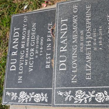 RANDT Victor Gideon, du 1930-1990 &amp; Elizabeth Josephine 1932-2014