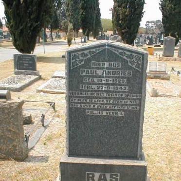 RAS Paul Andries 1929-1943