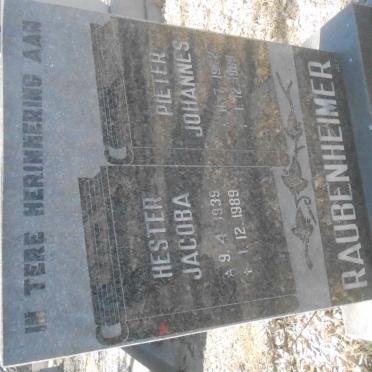 RAUBENHEIMER Hester Jacoba 1939-1989 :: RAUBENHEIMER Pieter Johannes 1972-1989