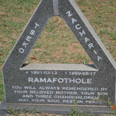 RAMAFOTHOLE Tseko Zacharia 1951-1999