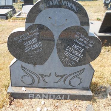 RANDALL Barend Johannes 1937- &amp; Engela Catherina Fredirika 1932-1994