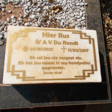 RANDT W.A.V., du 1927-2017
