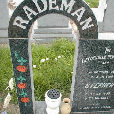RADEMAN Stephen 1938-1995