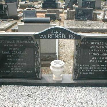 RENSBURG Erasmus Johannes, Janse van 1908-1967 &amp; Anna Cornelia 1912-1978