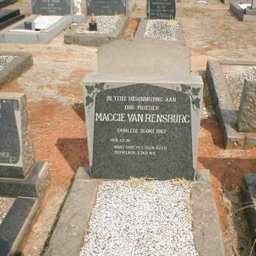 RENSBURG Maggie, van  -1967