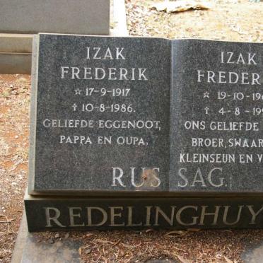 REDELINGHUYS Izak Frederik 1917-1986 :: REDELINGHUYS  Izak Frederik 1966-1999