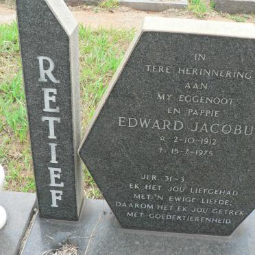 RETIEF Edward Jacobus 1912-1975 &amp; Maria Magrietha Magdalena 1920-1976