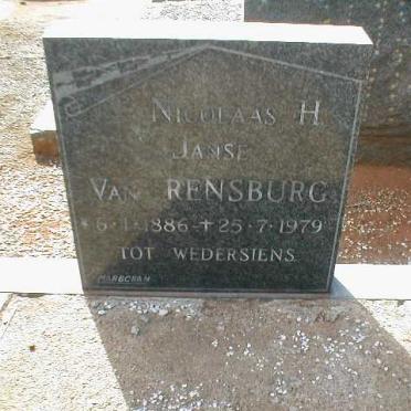 RENSBURG Nicolaas H., Janse van 1886-1979