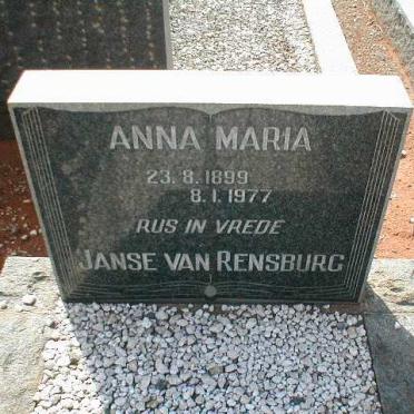 RENSBURG Anna Maria, Janse van 1899-1977