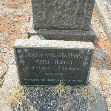 RENSBURG Pieter Barend, Jansen van 1929-1967