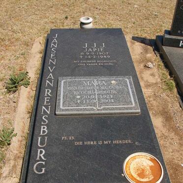 RENSBURG J.J.J., Jansen van 1907-1989 &amp; Mara 1927-2004