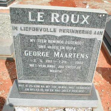 ROUX George Maartens, le 1911-1982