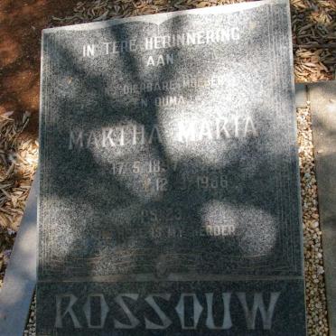 ROSSOUW Martha Maria 1897-1986