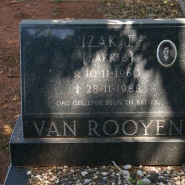 ROOYEN Izak J., van 1960-1988