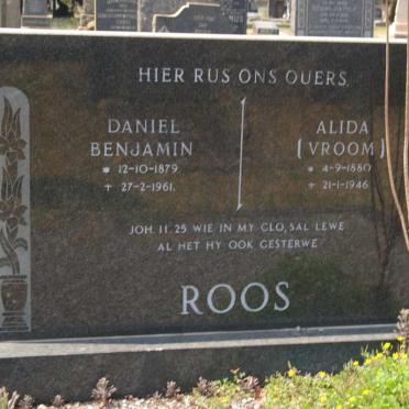 ROOS Daniel Benjamin 1879-1961 &amp; Alida VROOM 1880-1946