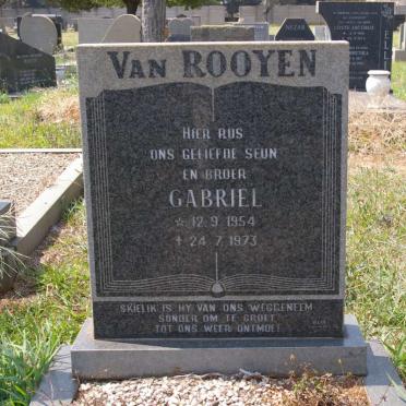 ROOYEN Gabriël, van 1954-1973